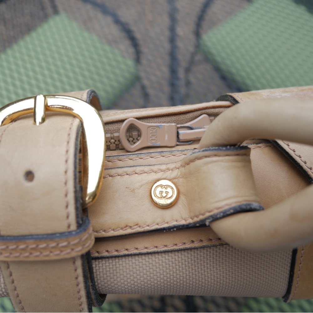 Gucci Vintage 1980s tan beige travel bag - Picture 3 of 16